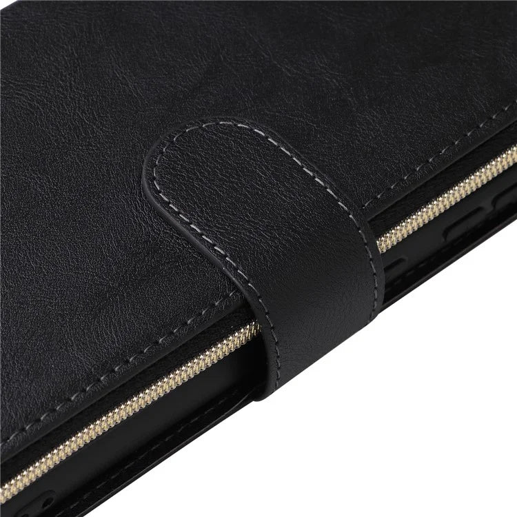 For Samsung Galaxy A33 5G Zipper Wallet Case Card Slots Leather Phone Cover