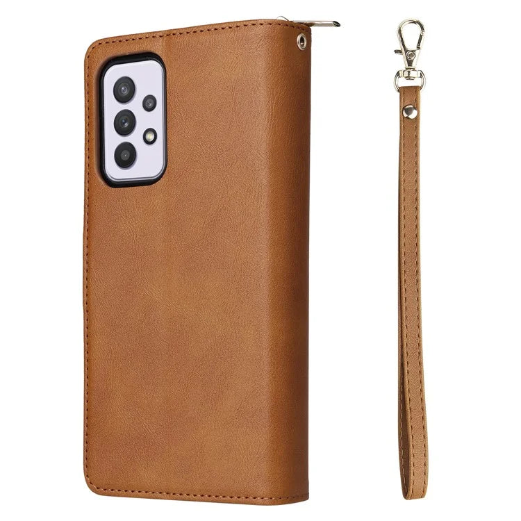 For Samsung Galaxy A33 5G Zipper Wallet Case Card Slots Leather Phone Cover
