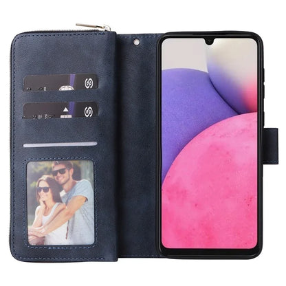 For Samsung Galaxy A33 5G Zipper Wallet Case Card Slots Leather Phone Cover