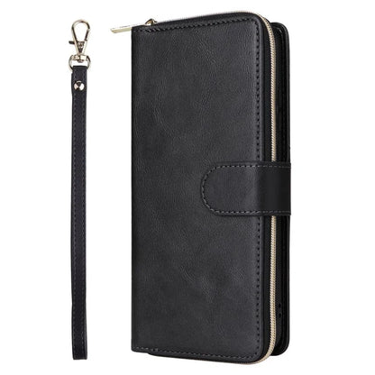 For Samsung Galaxy A04e 4G / F04 4G / M04 4G Case Zipper Leather Phone Cover 9 Card Slots