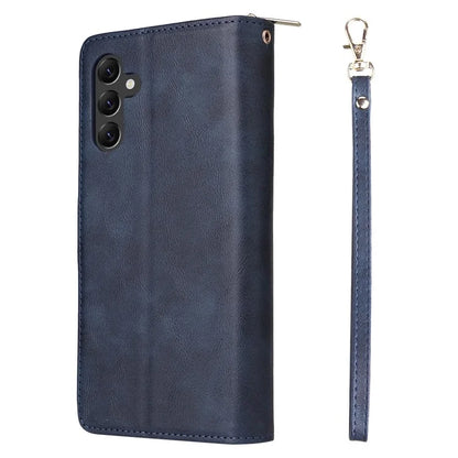 For Samsung Galaxy A14 5G Case 9 Card Slots PU Leather Zipper Phone Cover