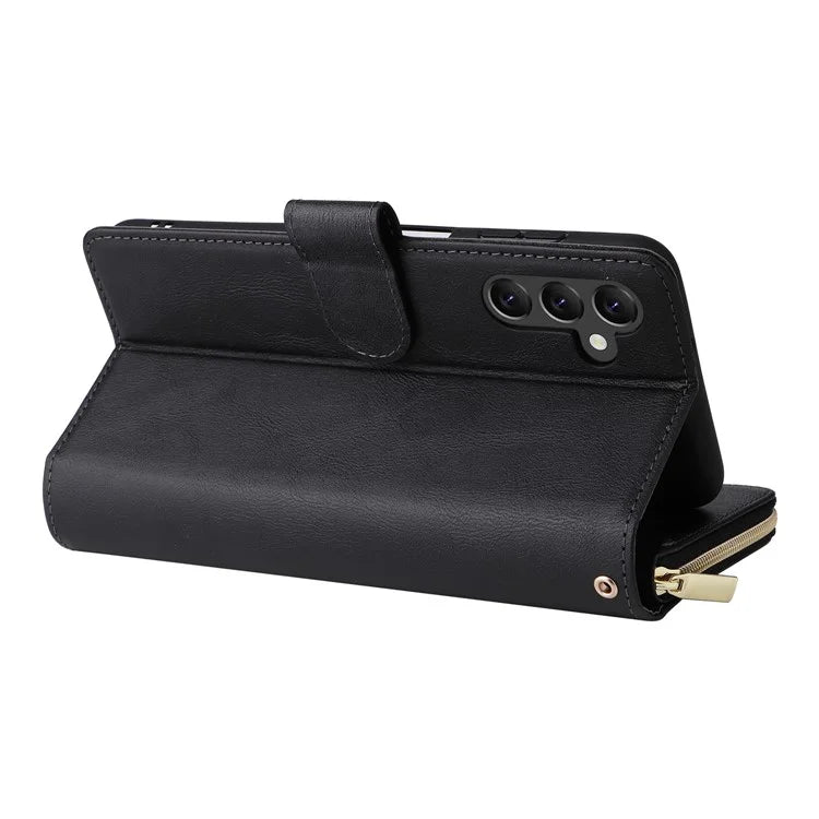 For Samsung Galaxy A14 5G Case 9 Card Slots PU Leather Zipper Phone Cover