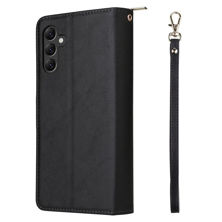 For Samsung Galaxy A14 5G Case 9 Card Slots PU Leather Zipper Phone Cover