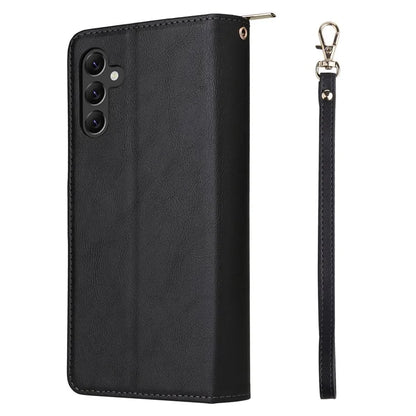 For Samsung Galaxy A14 5G Case 9 Card Slots PU Leather Zipper Phone Cover