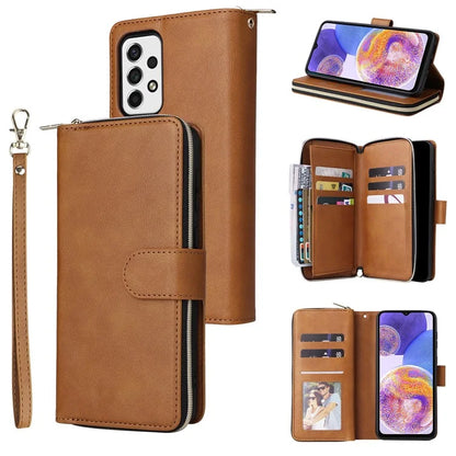 For Samsung Galaxy A23 4G / M23 5G / A23 5G (Global Version) Case Card Slots Leather Phone Cover