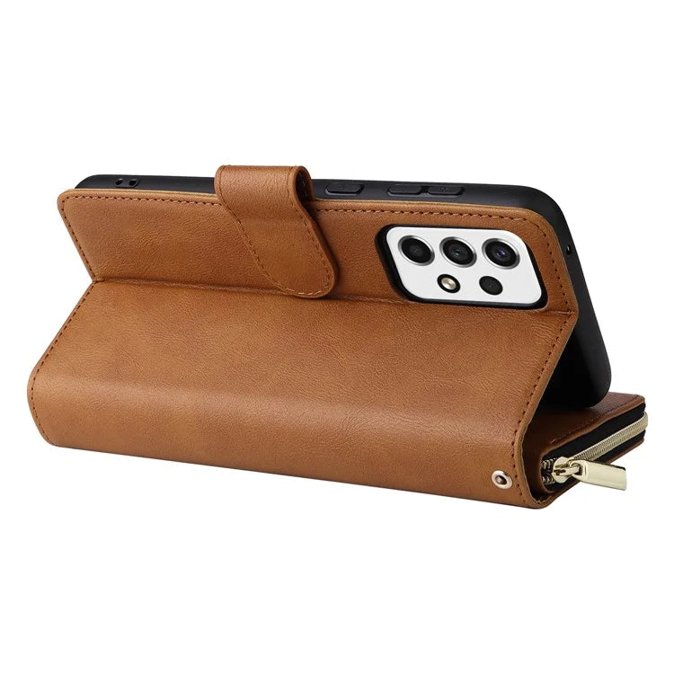 For Samsung Galaxy A23 4G / M23 5G / A23 5G (Global Version) Case Card Slots Leather Phone Cover