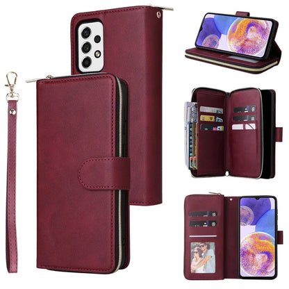 For Samsung Galaxy A23 4G / M23 5G / A23 5G (Global Version) Case Card Slots Leather Phone Cover