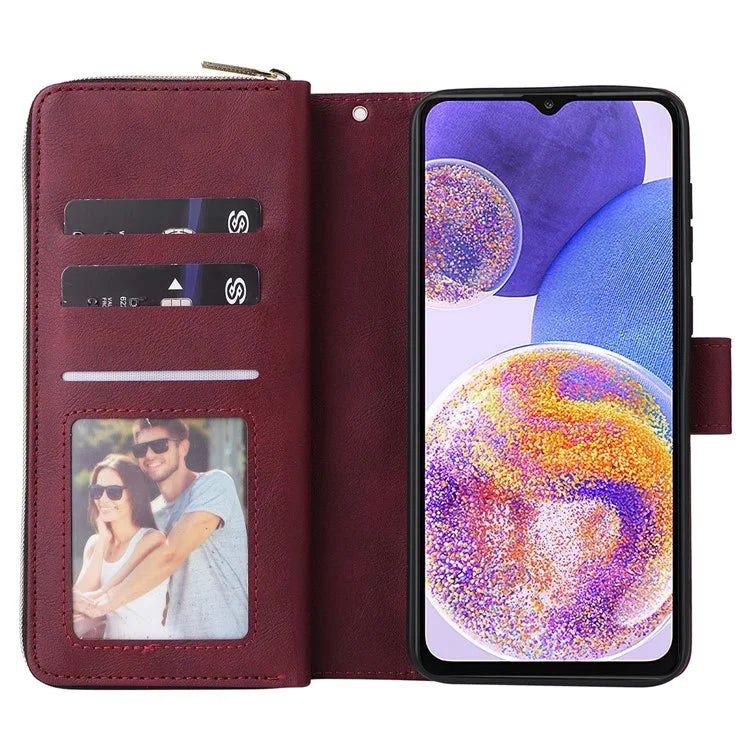 For Samsung Galaxy A23 4G / M23 5G / A23 5G (Global Version) Case Card Slots Leather Phone Cover