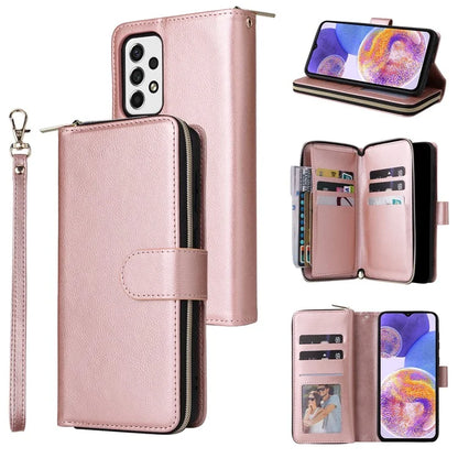 For Samsung Galaxy A23 4G / M23 5G / A23 5G (Global Version) Case Card Slots Leather Phone Cover