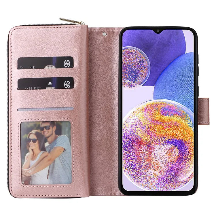 For Samsung Galaxy A23 4G / M23 5G / A23 5G (Global Version) Case Card Slots Leather Phone Cover