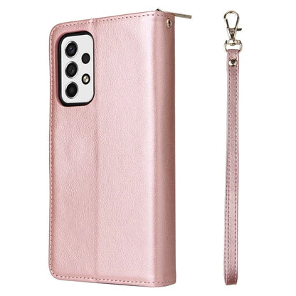 For Samsung Galaxy A23 4G / M23 5G / A23 5G (Global Version) Case Card Slots Leather Phone Cover