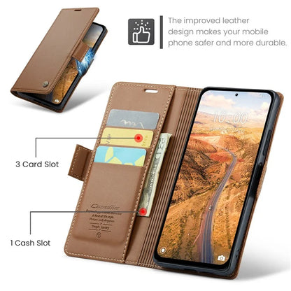 CASEME 023 Series For Xiaomi Redmi Note 13 5G Case Leather Folio Phone Cover RFID Blocking