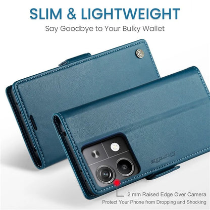 CASEME 023 Series For Xiaomi Redmi Note 13 5G Case Leather Folio Phone Cover RFID Blocking