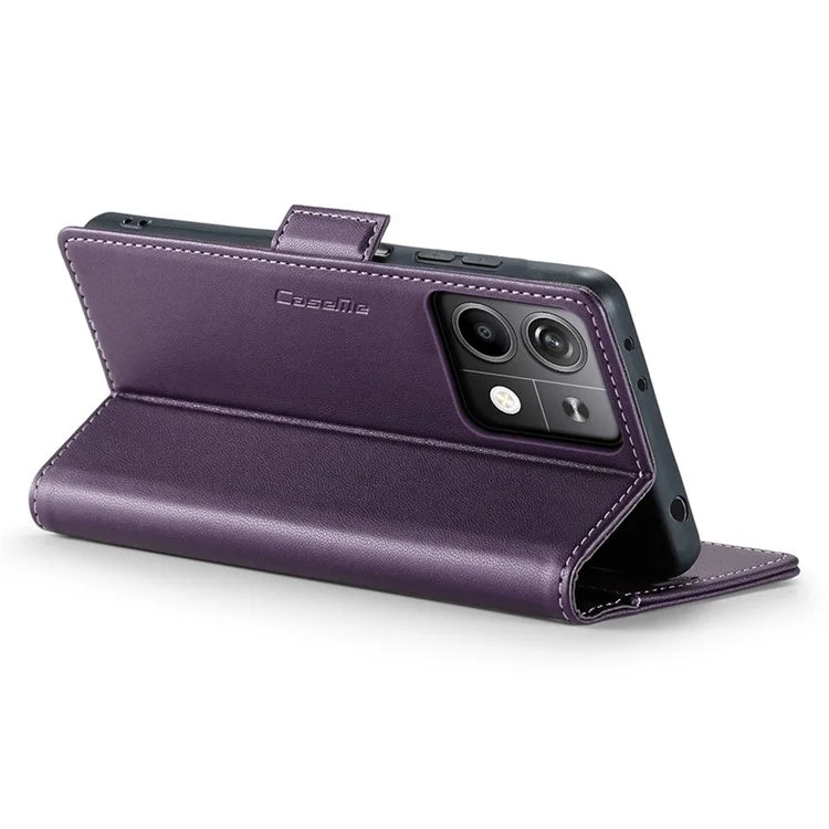 CASEME 023 Series For Xiaomi Redmi Note 13 5G Case Leather Folio Phone Cover RFID Blocking