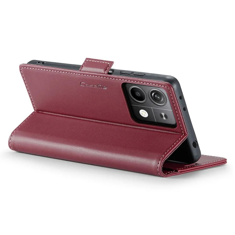 CASEME 023 Series For Xiaomi Redmi Note 13 5G Case Leather Folio Phone Cover RFID Blocking