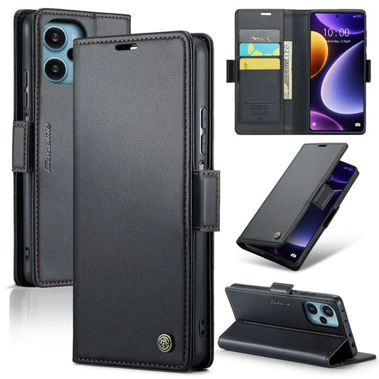 CASEME 023 Series For Xiaomi Poco F5 5G / Redmi Note 12 Turbo Case Wallet Leather Phone Cover