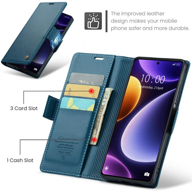 CASEME 023 Series For Xiaomi Poco F5 5G / Redmi Note 12 Turbo Case Wallet Leather Phone Cover