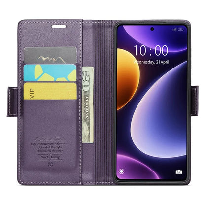 CASEME 023 Series For Xiaomi Poco F5 5G / Redmi Note 12 Turbo Case Wallet Leather Phone Cover