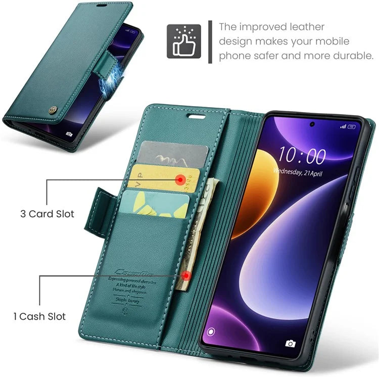 CASEME 023 Series For Xiaomi Poco F5 5G / Redmi Note 12 Turbo Case Wallet Leather Phone Cover