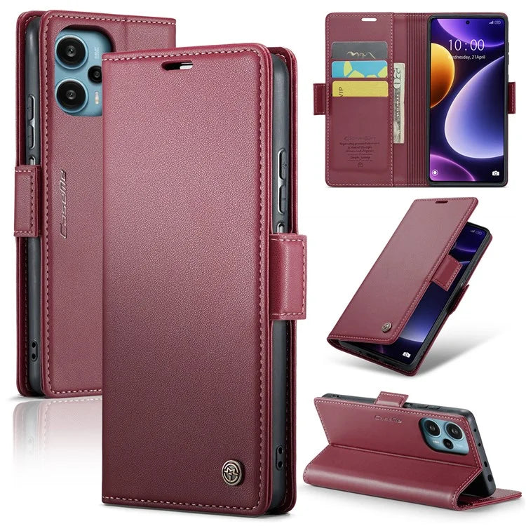 CASEME 023 Series For Xiaomi Poco F5 5G / Redmi Note 12 Turbo Case Wallet Leather Phone Cover