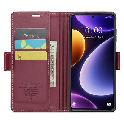 CASEME 023 Series For Xiaomi Poco F5 5G / Redmi Note 12 Turbo Case Wallet Leather Phone Cover