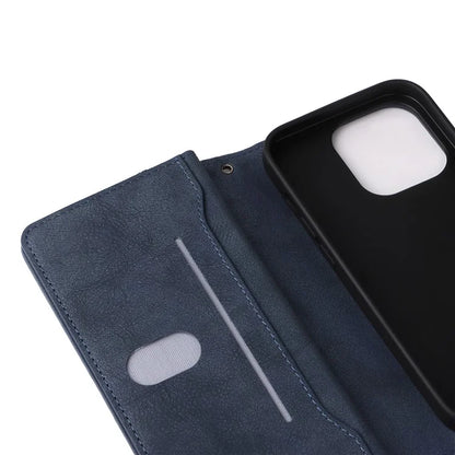 For iPhone 16 Pro Max Case Rivet Decor PU Leather Zipper Wallet Cover