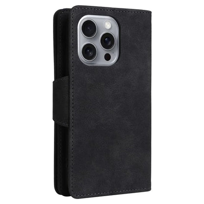 For iPhone 16 Pro Max Case Rivet Decor PU Leather Zipper Wallet Cover