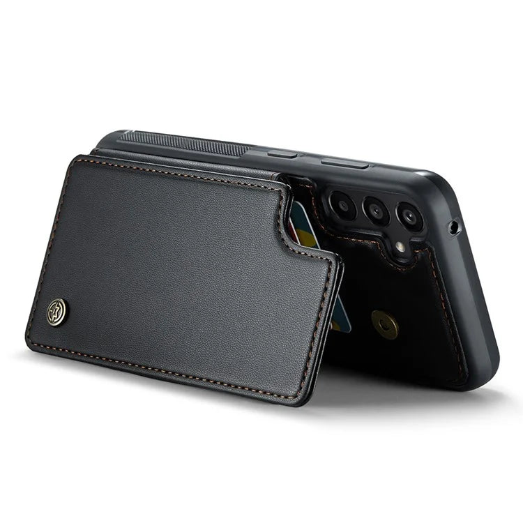 CASEME C22 Series For Samsung Galaxy A35 5G Case Leather+TPU Cover RFID Blocking Card Slots
