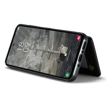 CASEME C22 Series For Samsung Galaxy A35 5G Case Leather+TPU Cover RFID Blocking Card Slots