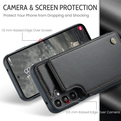 CASEME C22 Series For Samsung Galaxy A35 5G Case Leather+TPU Cover RFID Blocking Card Slots
