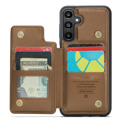 CASEME C22 Series For Samsung Galaxy A35 5G Case Leather+TPU Cover RFID Blocking Card Slots