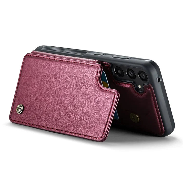 CASEME C22 Series For Samsung Galaxy A35 5G Case Leather+TPU Cover RFID Blocking Card Slots
