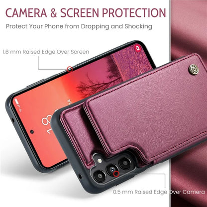 CASEME C22 Series For Samsung Galaxy A35 5G Case Leather+TPU Cover RFID Blocking Card Slots