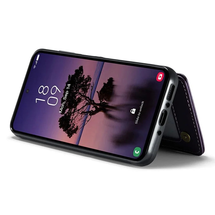 CASEME C22 Series For Samsung Galaxy A35 5G Case Leather+TPU Cover RFID Blocking Card Slots
