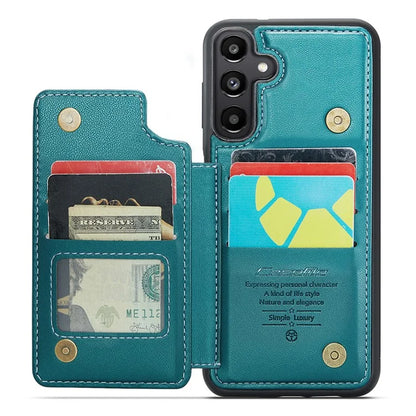 CASEME C22 Series For Samsung Galaxy A35 5G Case Leather+TPU Cover RFID Blocking Card Slots
