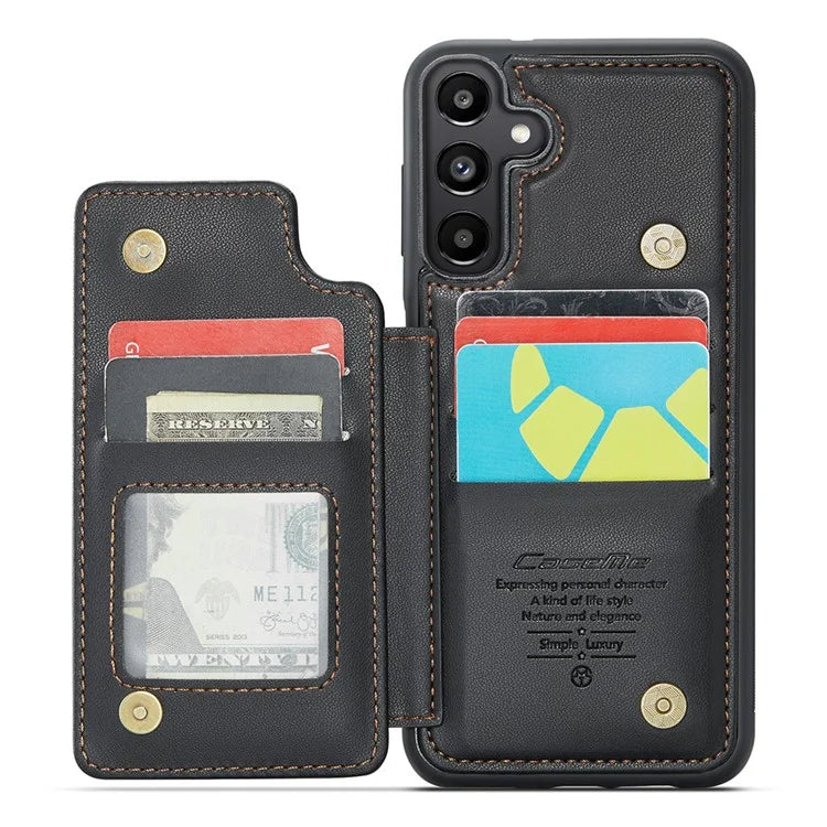 CASEME C22 Series For Samsung Galaxy A55 5G Case RFID Blocking 5 Card Slots Kickstand Back Cover