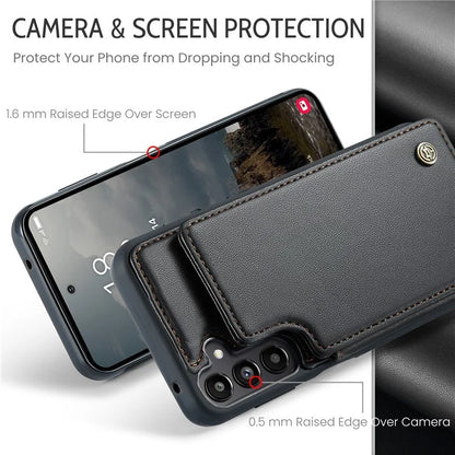 CASEME C22 Series For Samsung Galaxy A55 5G Case RFID Blocking 5 Card Slots Kickstand Back Cover