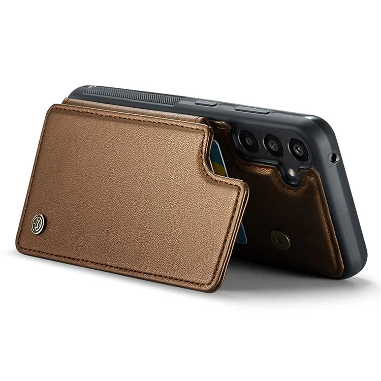 CASEME C22 Series For Samsung Galaxy A55 5G Case RFID Blocking 5 Card Slots Kickstand Back Cover