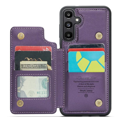 CASEME C22 Series For Samsung Galaxy A55 5G Case RFID Blocking 5 Card Slots Kickstand Back Cover
