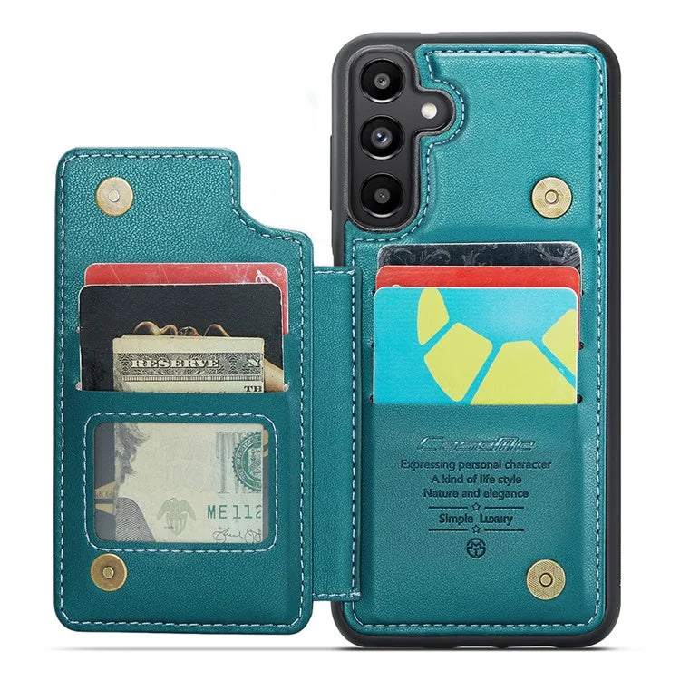 CASEME C22 Series For Samsung Galaxy A55 5G Case RFID Blocking 5 Card Slots Kickstand Back Cover