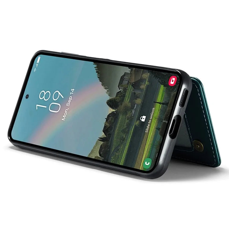 CASEME C22 Series For Samsung Galaxy A55 5G Case RFID Blocking 5 Card Slots Kickstand Back Cover