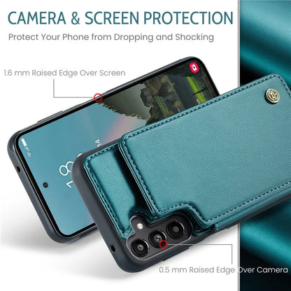 CASEME C22 Series For Samsung Galaxy A55 5G Case RFID Blocking 5 Card Slots Kickstand Back Cover
