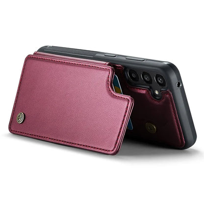 CASEME C22 Series For Samsung Galaxy A55 5G Case RFID Blocking 5 Card Slots Kickstand Back Cover