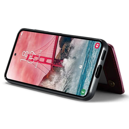 CASEME C22 Series For Samsung Galaxy A55 5G Case RFID Blocking 5 Card Slots Kickstand Back Cover