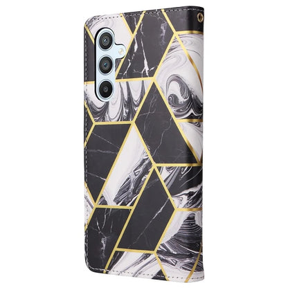 For Samsung Galaxy A54 5G Case with Wrist Strap Wallet Leather Phone Cover Marble Pattern