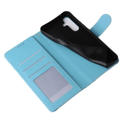 For Samsung Galaxy A54 5G Case with Wrist Strap Wallet Leather Phone Cover Marble Pattern