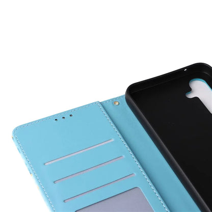 For Samsung Galaxy A54 5G Case with Wrist Strap Wallet Leather Phone Cover Marble Pattern