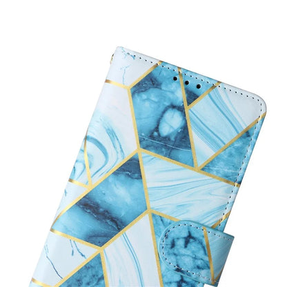 For Samsung Galaxy A54 5G Case with Wrist Strap Wallet Leather Phone Cover Marble Pattern