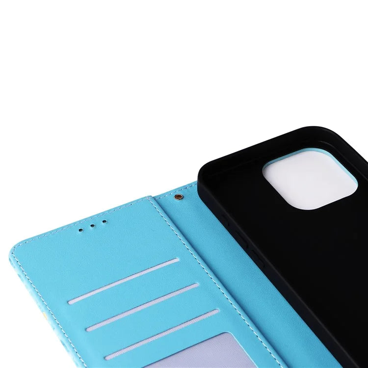 For iPhone 16 Pro Case Lacquered Leather Phone Shell Marble Pattern Design
