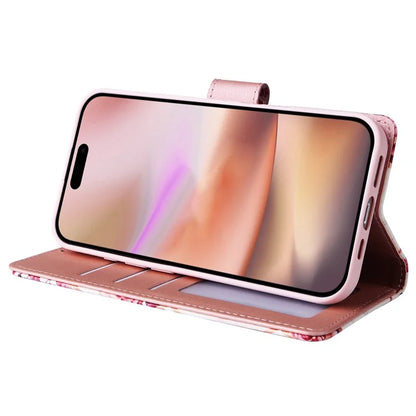 For iPhone 16 Plus Case Marble Leather Phone Cover Slots Holder Carrying Pouch